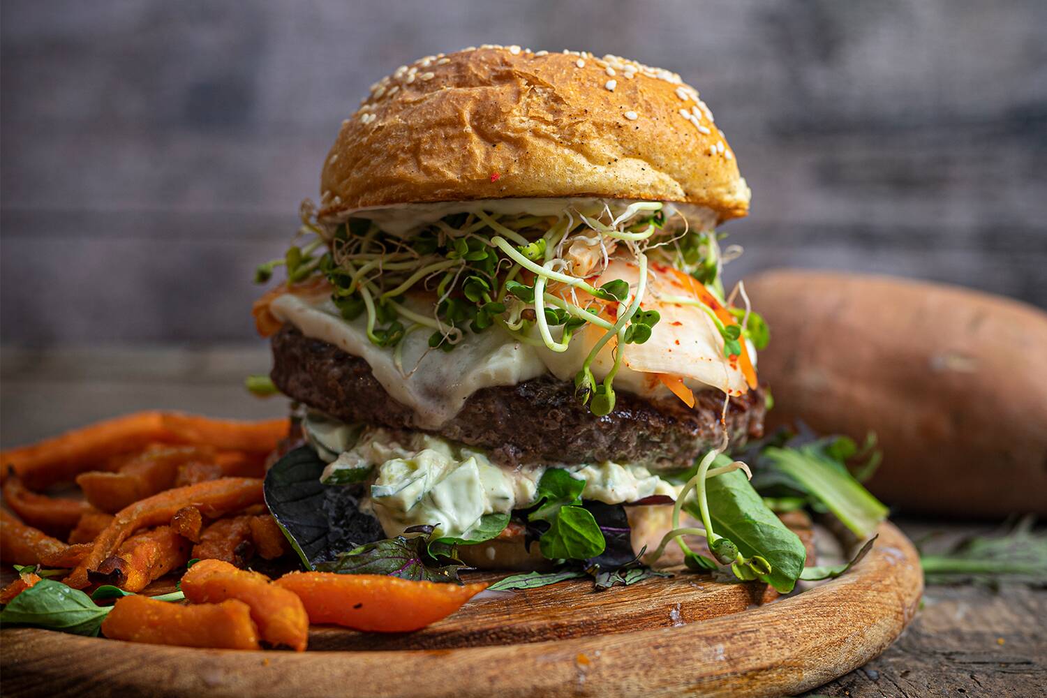 Asiatischer Büffelburger