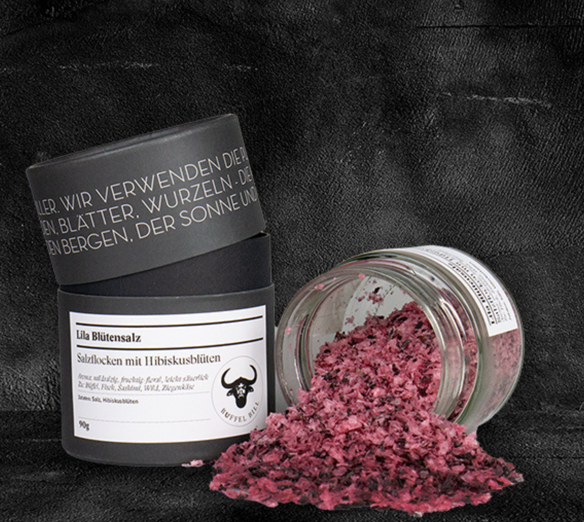 Purple flower salt